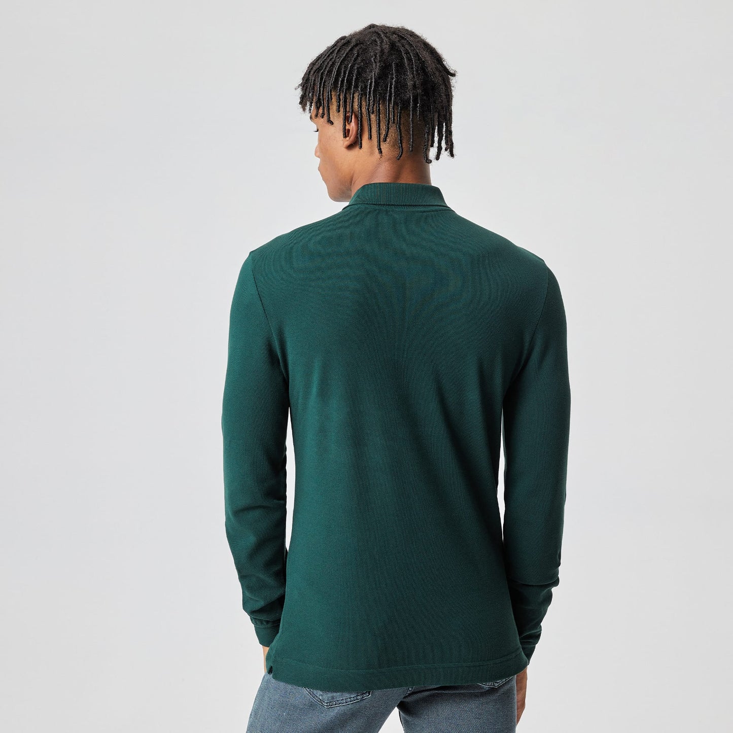 Lacoste Erkek Slim Fit Uzun Kollu Koyu Yeşil Polo