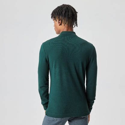 Lacoste Erkek Slim Fit Uzun Kollu Koyu Yeşil Polo