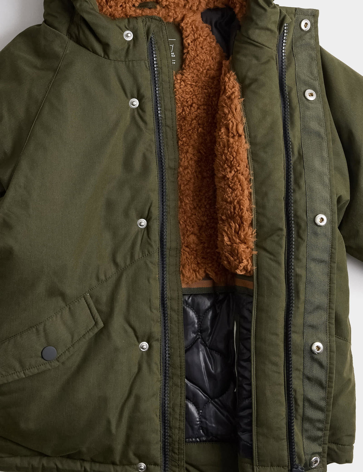 Peluş Astarlı Çocuk Parka Mont