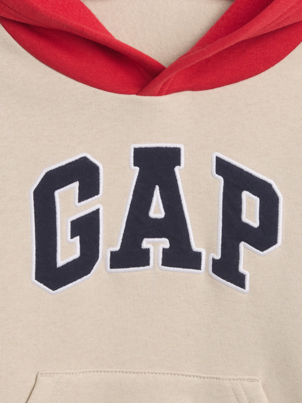 Bej Relaxed Colorblock Logo Sweatshirt