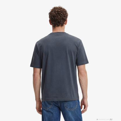Calvin Klein Tricolor Monologo Graphic Erkek Mavi T-shirt