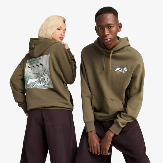 Puma Future Archive Graphic Unisex Yeşil Sweatshirt
