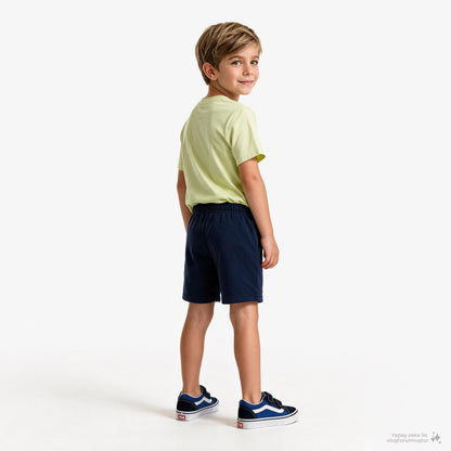 Gap Havlu Kumaş Relaxed Fit Çocuk Lacivert Şort