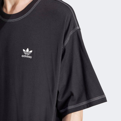 Adidas Trefoil Essentials Erkek Siyah Oversize T-shirt