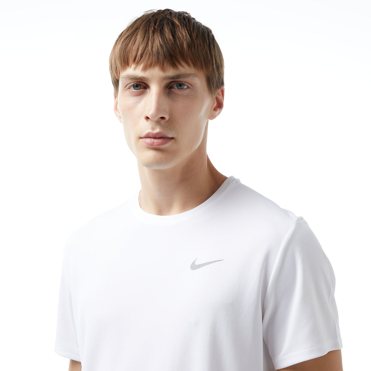 Nike Miler Erkek Beyaz Koşu T-shirt
