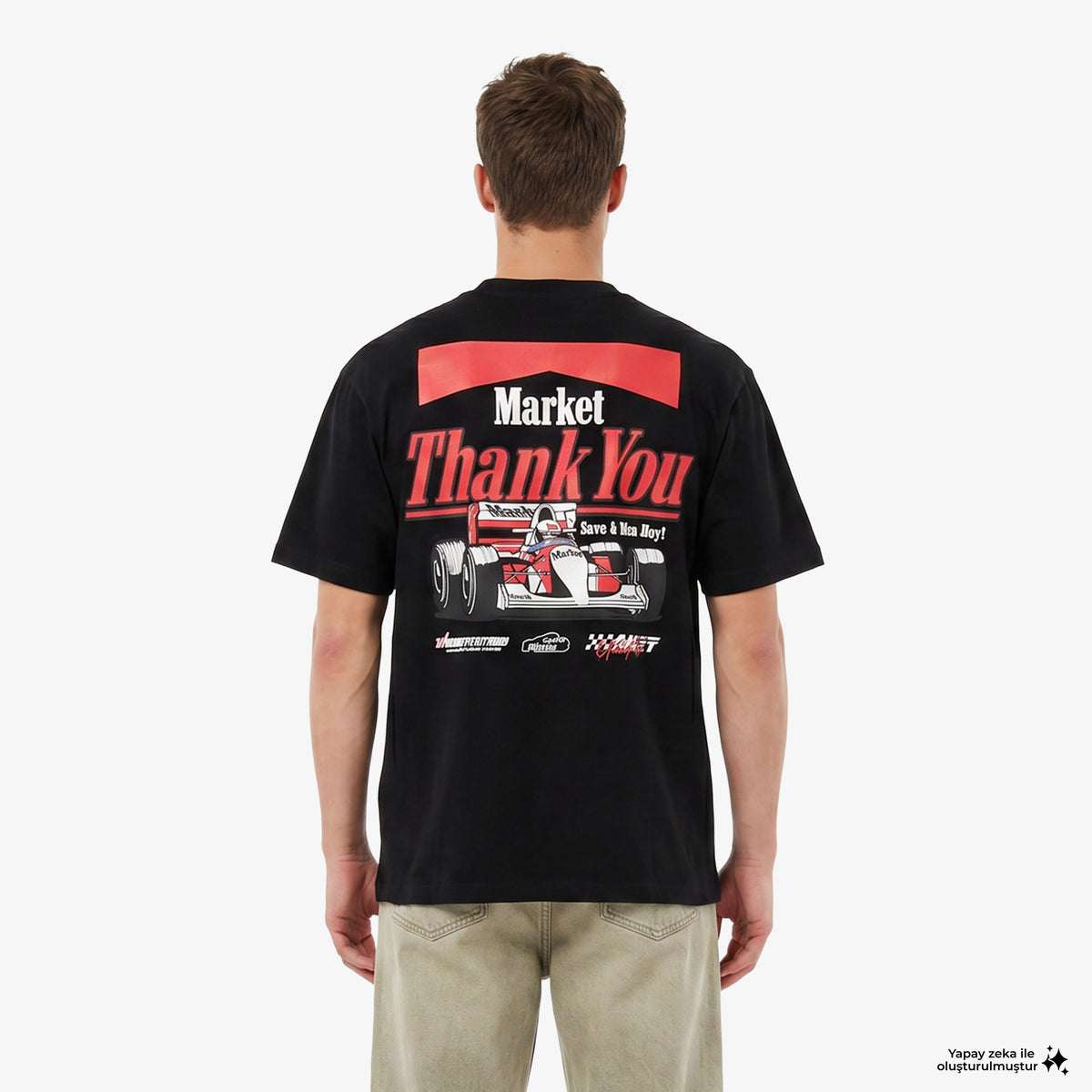 Market Have A Nice Race Erkek Siyah T-shirt