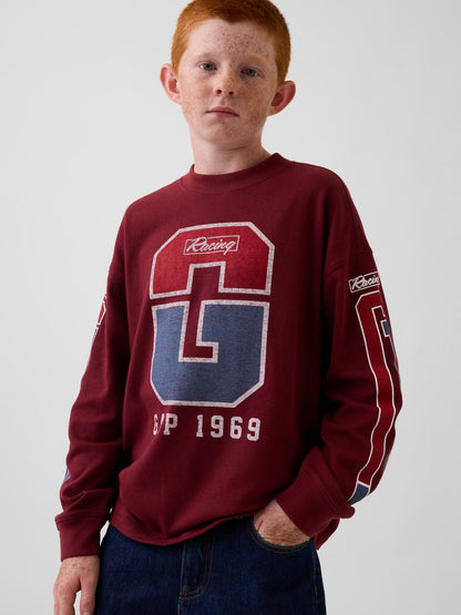 Lacivert Heavyweight Oversized Grafik T-shirt