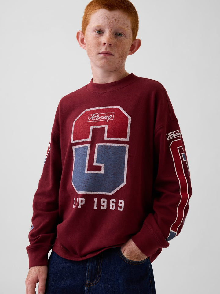 Bordo Heavyweight Oversized Grafik T-shirt