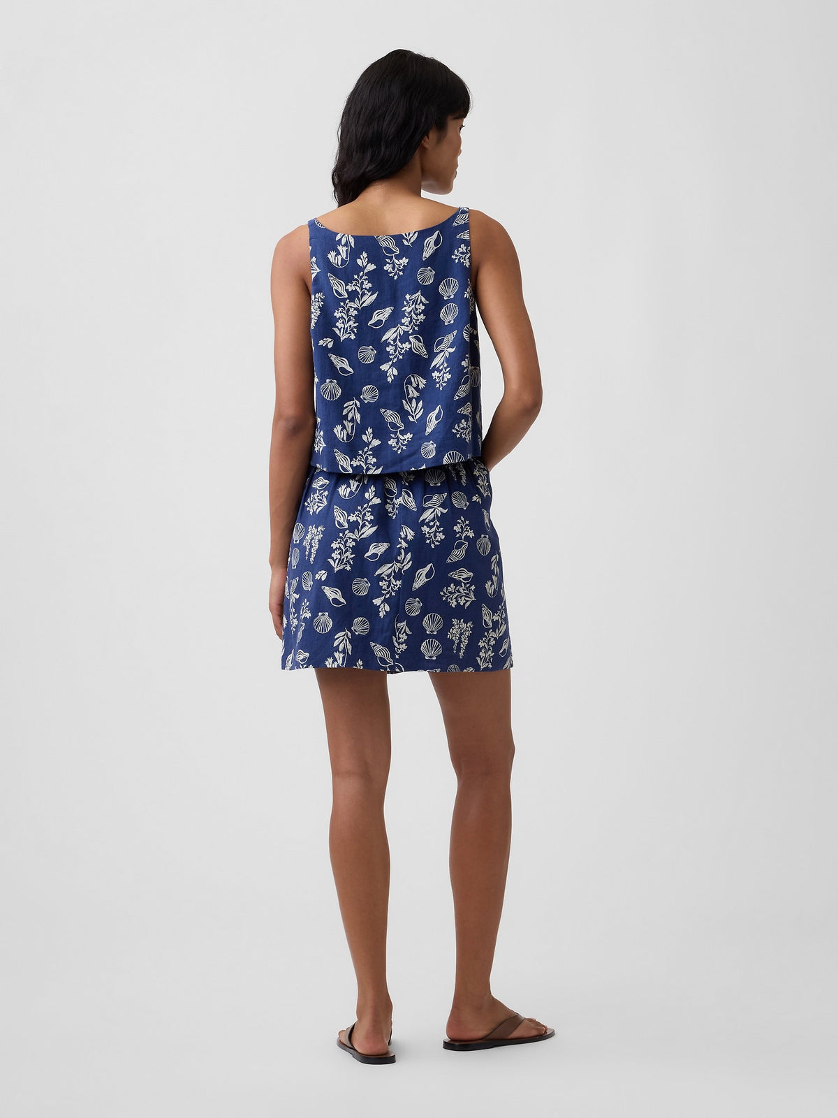 Mavi Linen-blend Pull-on Mini Etek