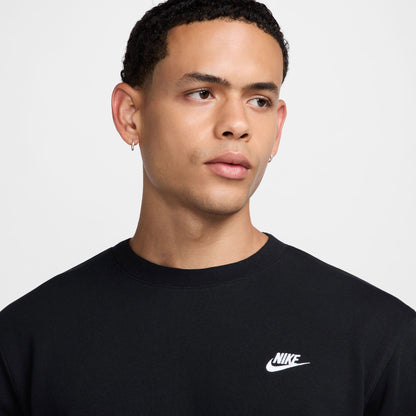 Nike Club Ft Crew Erkek Siyah T-shirt