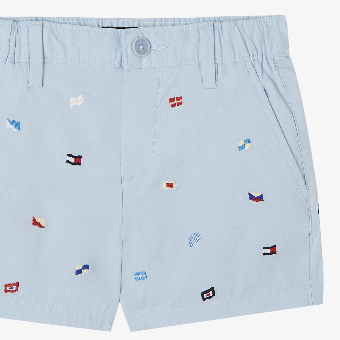 Tommy Hilfiger Allover Flag Çocuk Mavi Şort