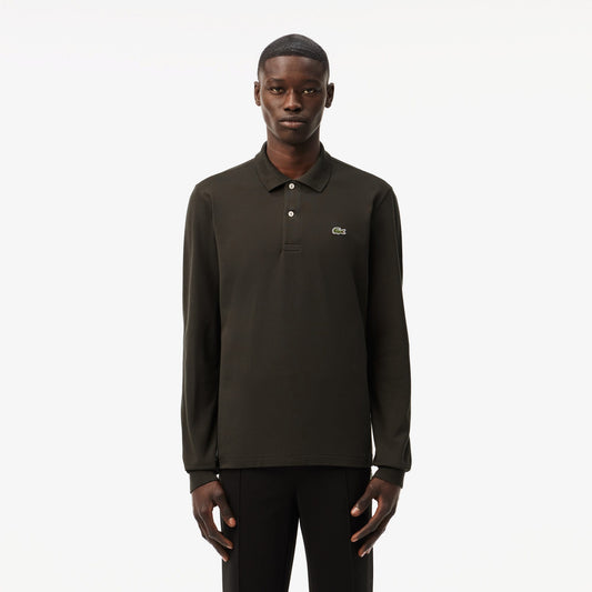 Lacoste L.12.12 Erkek Classic Fit Uzun Kollu Bordo Polo