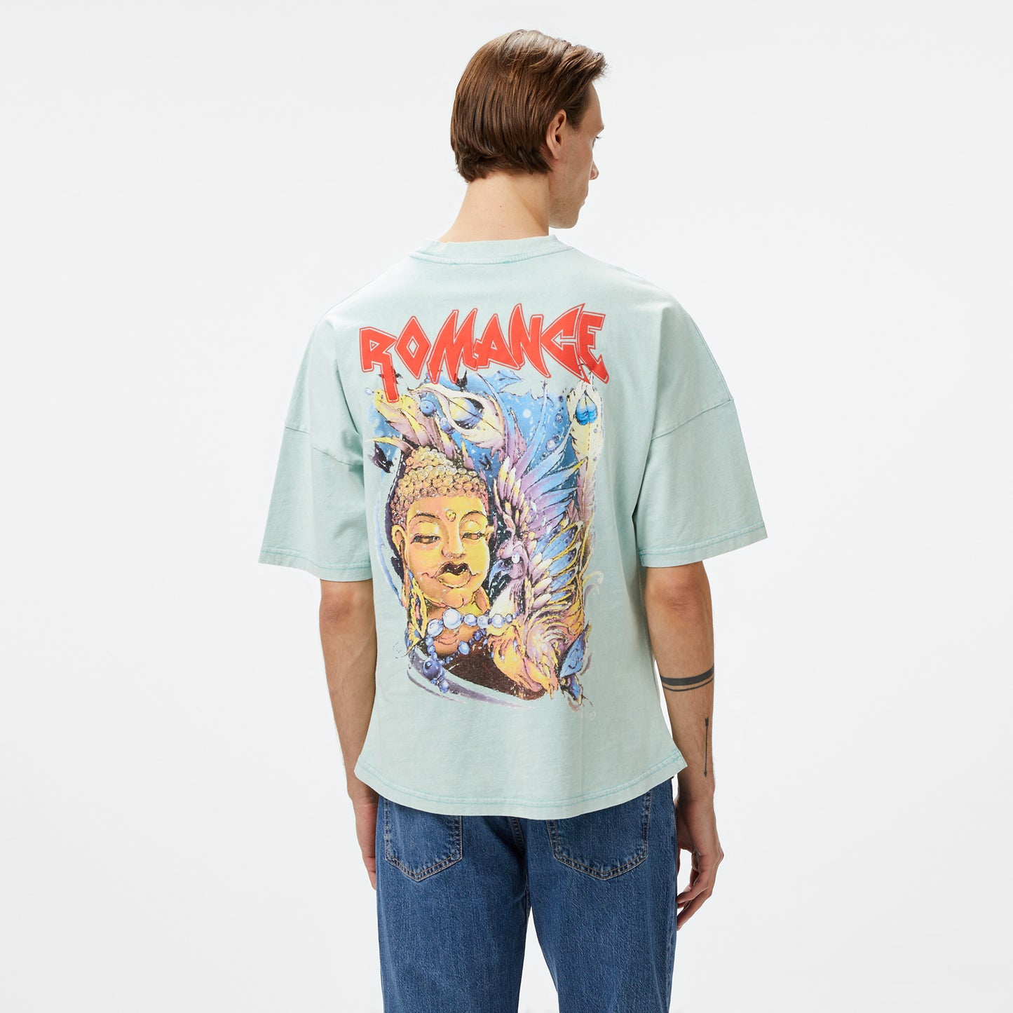 Story Of Angels Soa Budha Dream Water Colour Erkek Mavi T-shirt