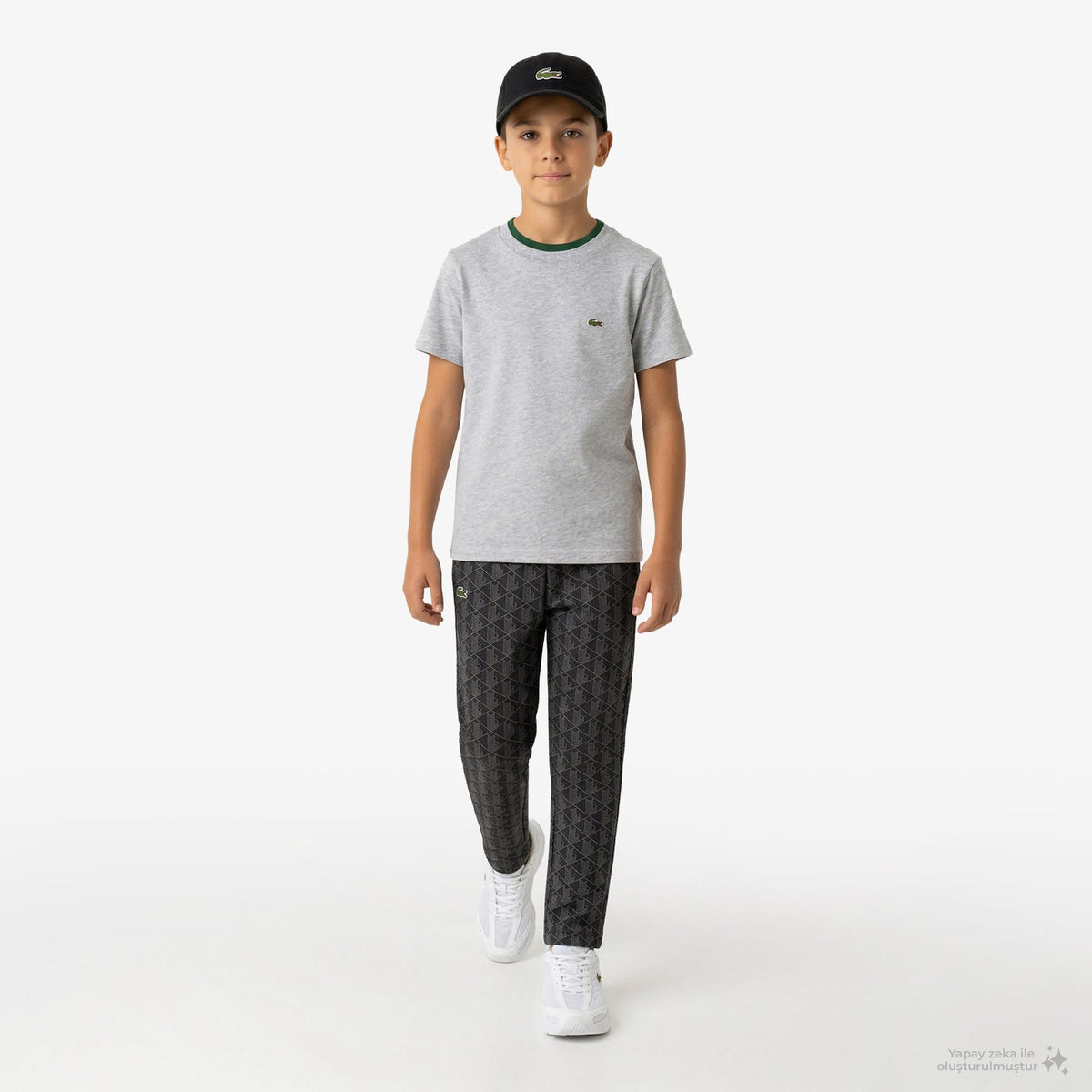 Lacoste Çocuk Monogram Siyah Eşofman Altı