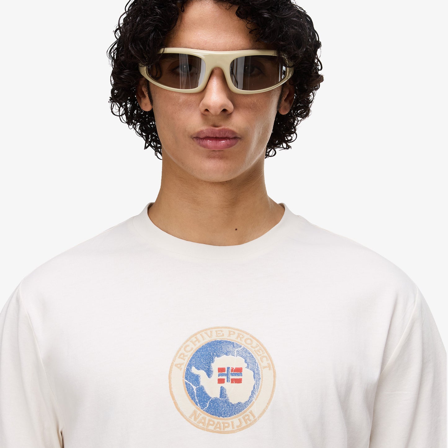 Napapijri S-phos Erkek Beyaz T-shirt