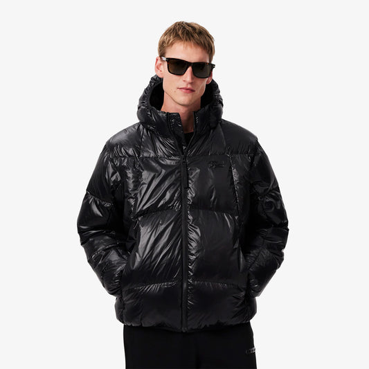 Lacoste Erkek Relaxed Fit Kapüşonlu Siyah Mont