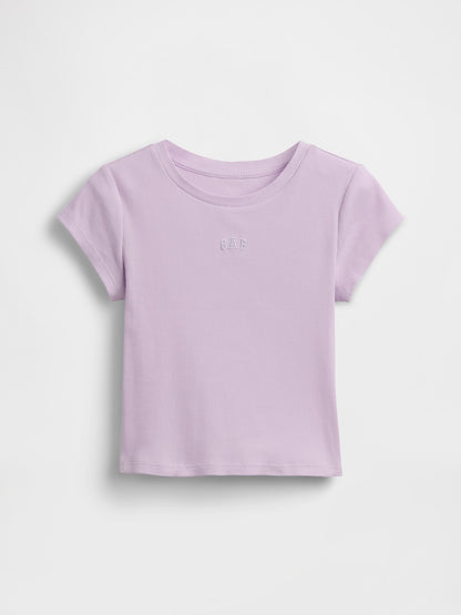 Lila Arch Logo Rib T-shirt