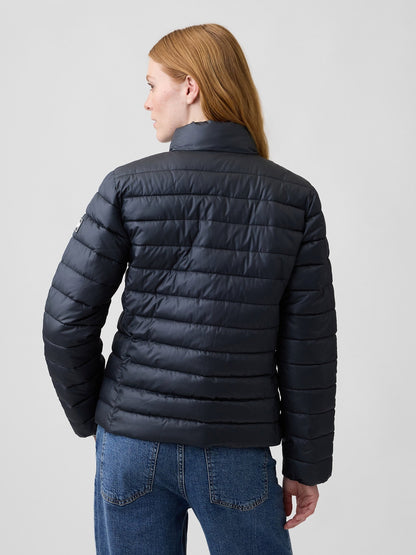 Siyah Relaxed Puffer Şişme Mont
