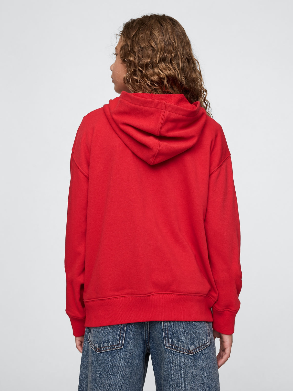 Kırmızı Gap Logo Relaxed Fermuarlı Sweatshirt