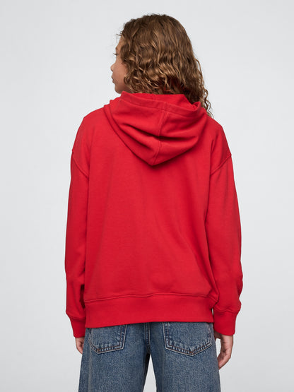 Kırmızı Gap Logo Relaxed Fermuarlı Sweatshirt