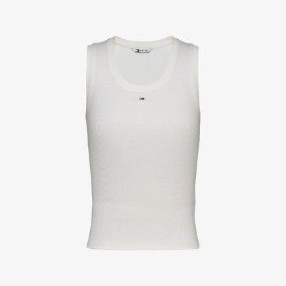 Tommy Hilfiger Denim Essentials Kadın Beyaz T-shirt