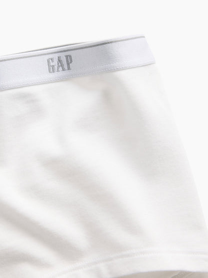 Beyaz Softmade Organik Stretch Pamuk Logo Short