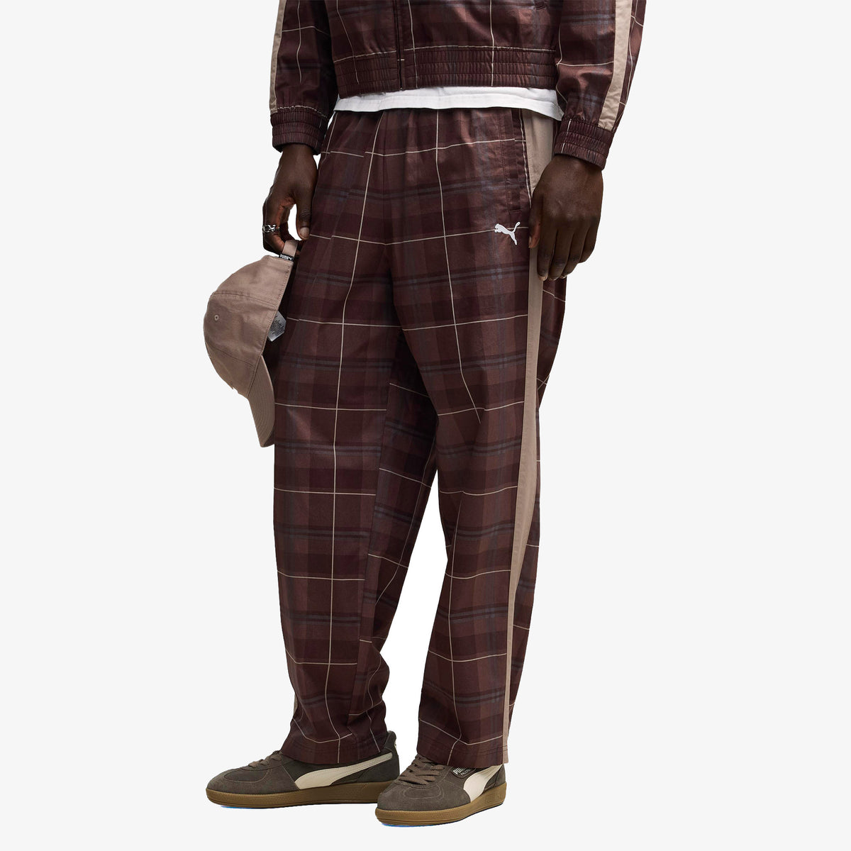 Puma T7 Tartan Track Erkek Kahverengi Pantolon