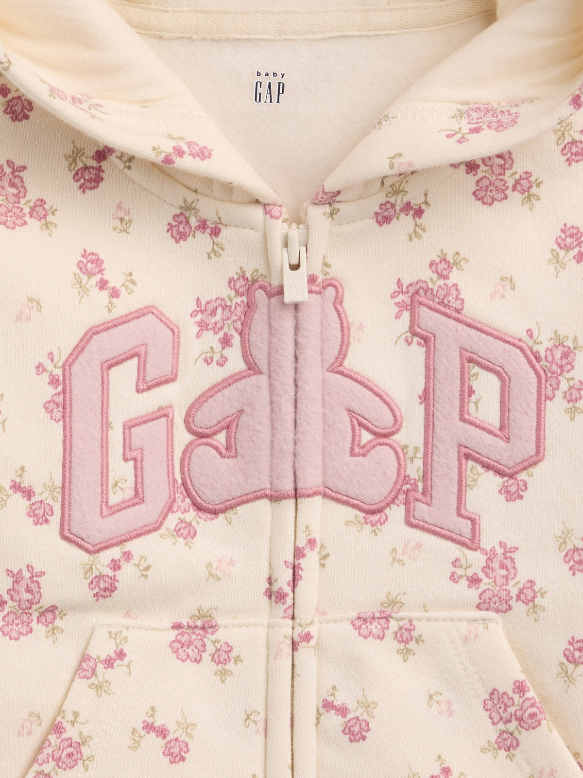 Krem Vintagesoft Brannan Bear Gap Logo Fermuarlı Sweatshirt