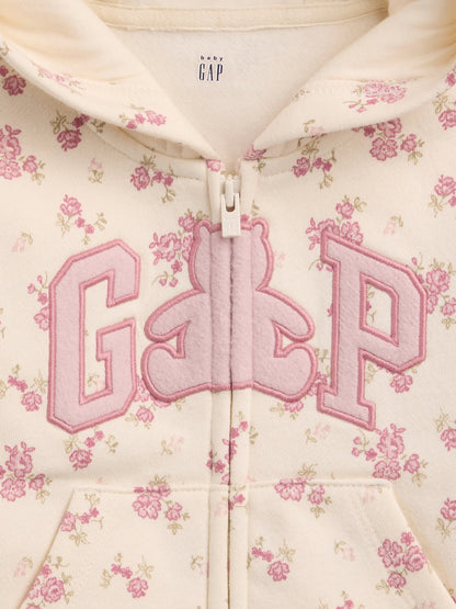 Krem Vintagesoft Brannan Bear Gap Logo Fermuarlı Sweatshirt
