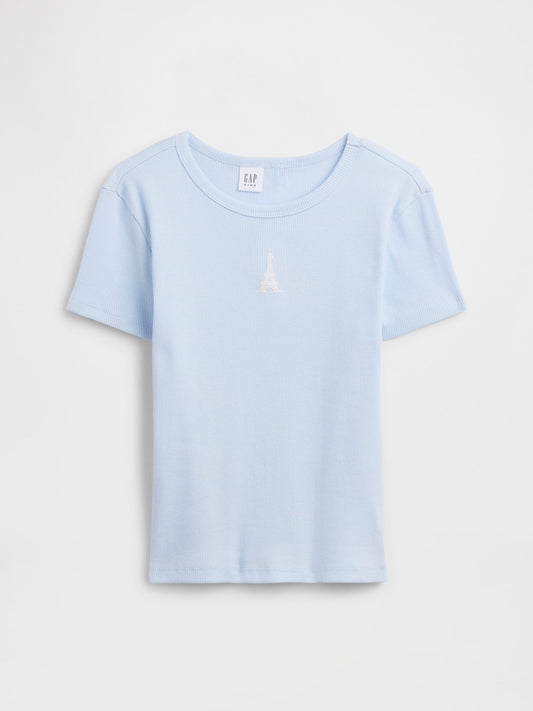 Kırmızı Fitilli Bisiklet Yaka T-shirt