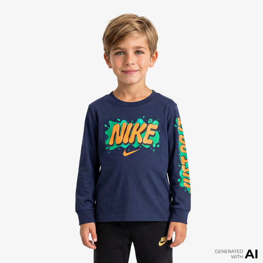 Nike Slime Ls Çocuk Lacivert Sweatshirt