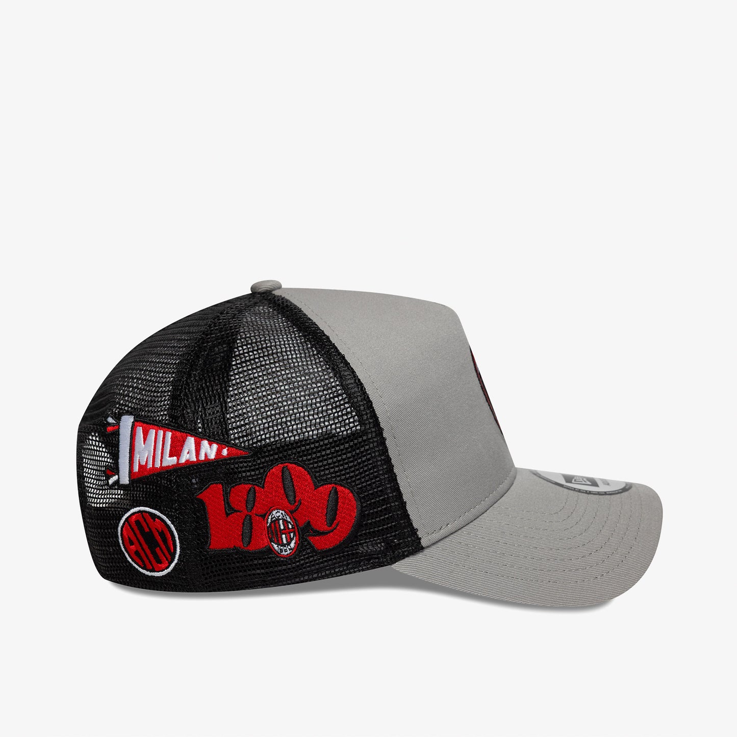 New Era Patch Trucker Ac Milan Unisex Gri Şapka