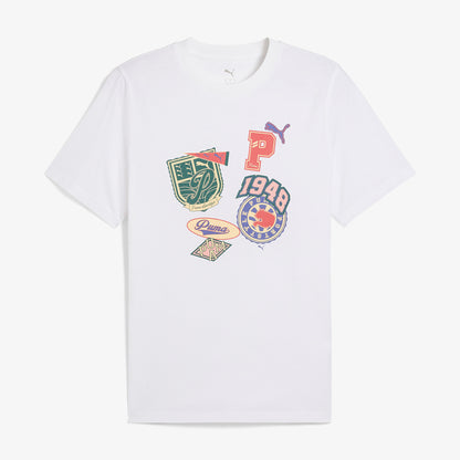 Puma Wardrobe Ess Graphic Erkek Beyaz T-shirt