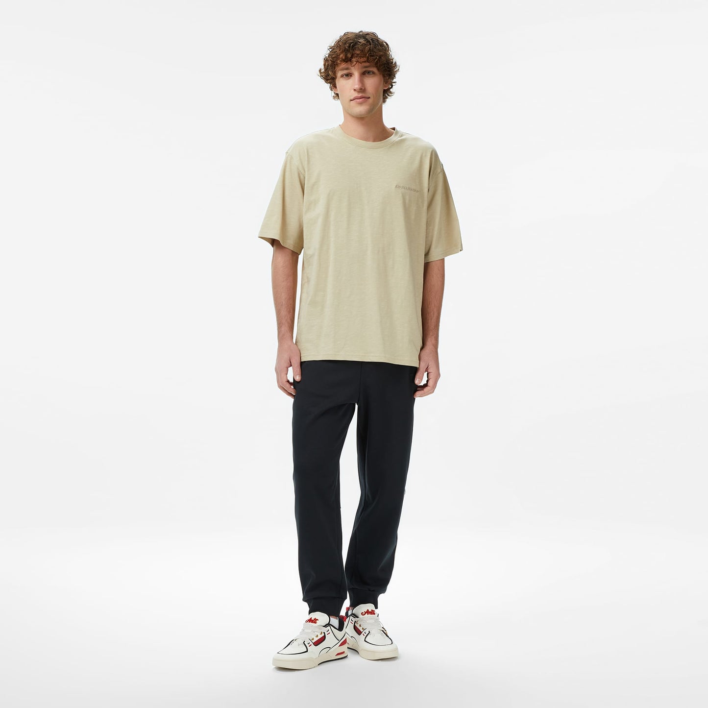 Les Benjamins Essentials 316 Erkek Bej T-shirt