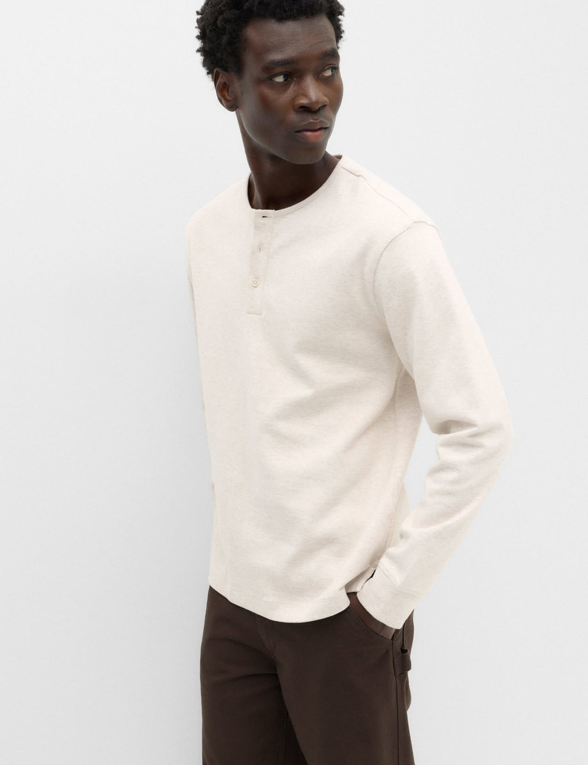 Yumuşak Dokulu Henley Üst