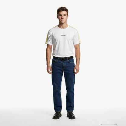 Calvin Klein Tape Erkek Beyaz T-shirt