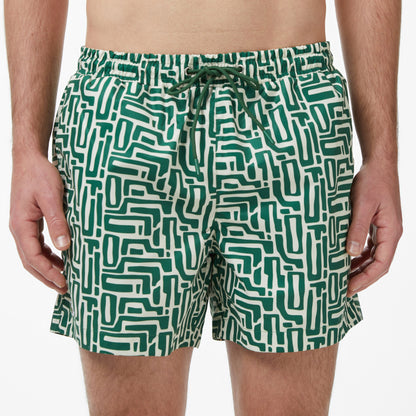 Lacoste Regular Fit Erkek Yeşil Deniz Şortu