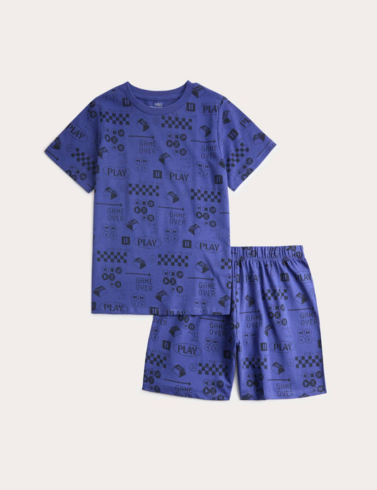 Desenli Pijama Takımı