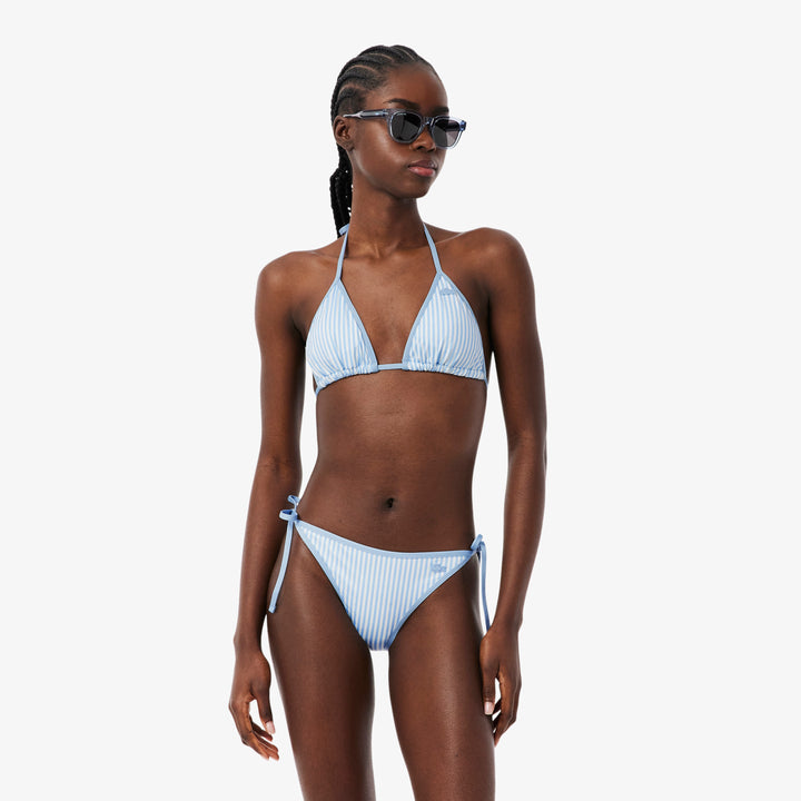 Lacoste Çizgili Kadın Mavi Bikini