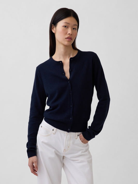 Lacivert Cashsoft Crop Hırka
