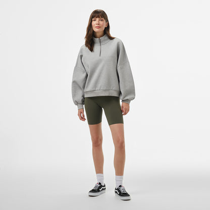 Vans Loose Mock Neck Kadın Gri Sweatshirt