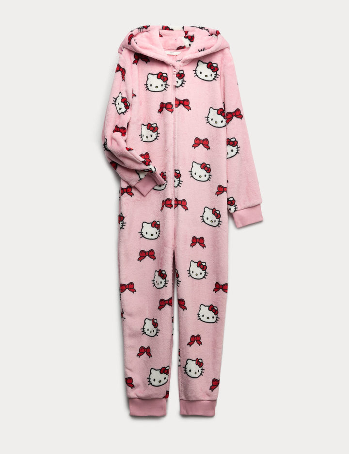 Hello Kitty Kapüşonlu Polar Tulum