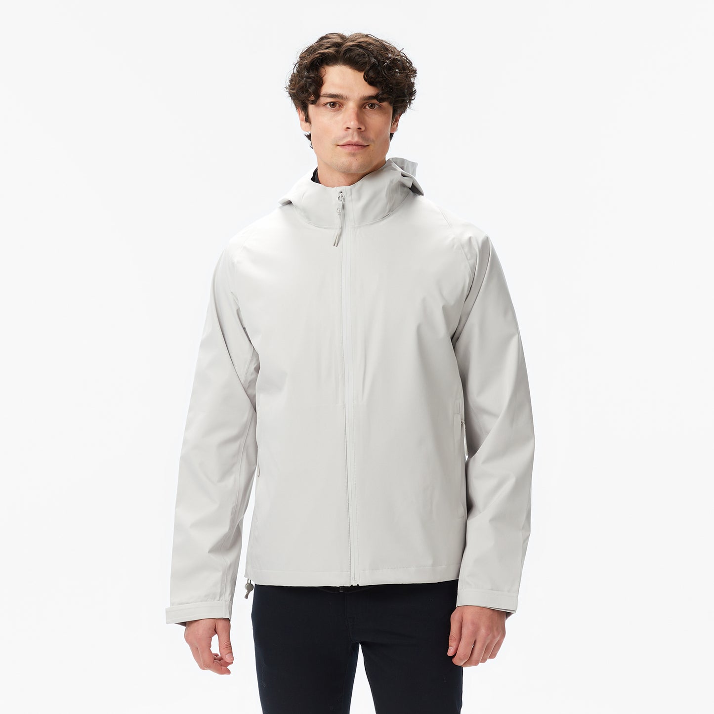 Nautica Erkek Gri Regular Fit Kapüşonlu Su Geçirmez Yağmurluk