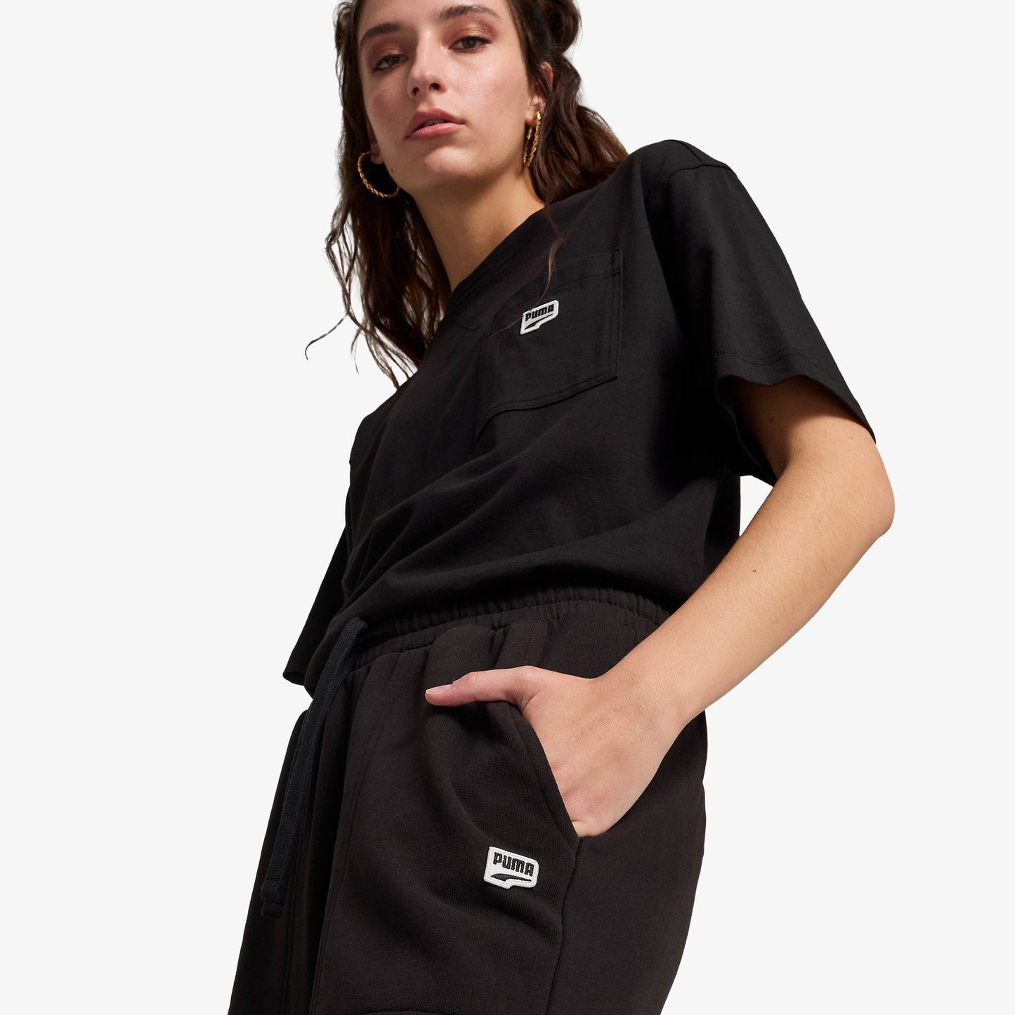 Puma Downtown Relaxed Unisex Siyah Eşofman Altı