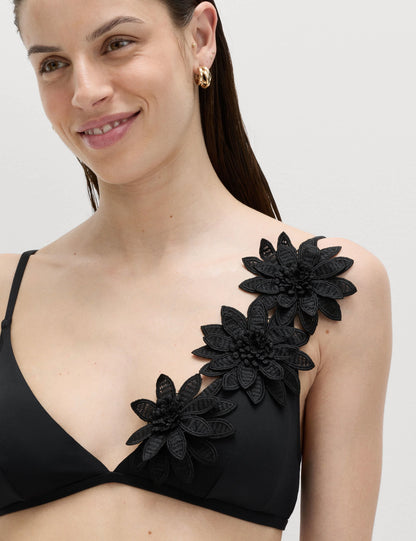 Çiçek Detaylı Bikini Üstü