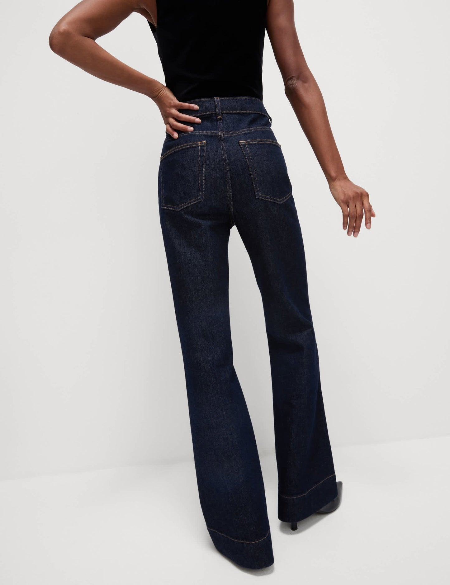 Yüksek Bel Flared Fit Jean Pantolon