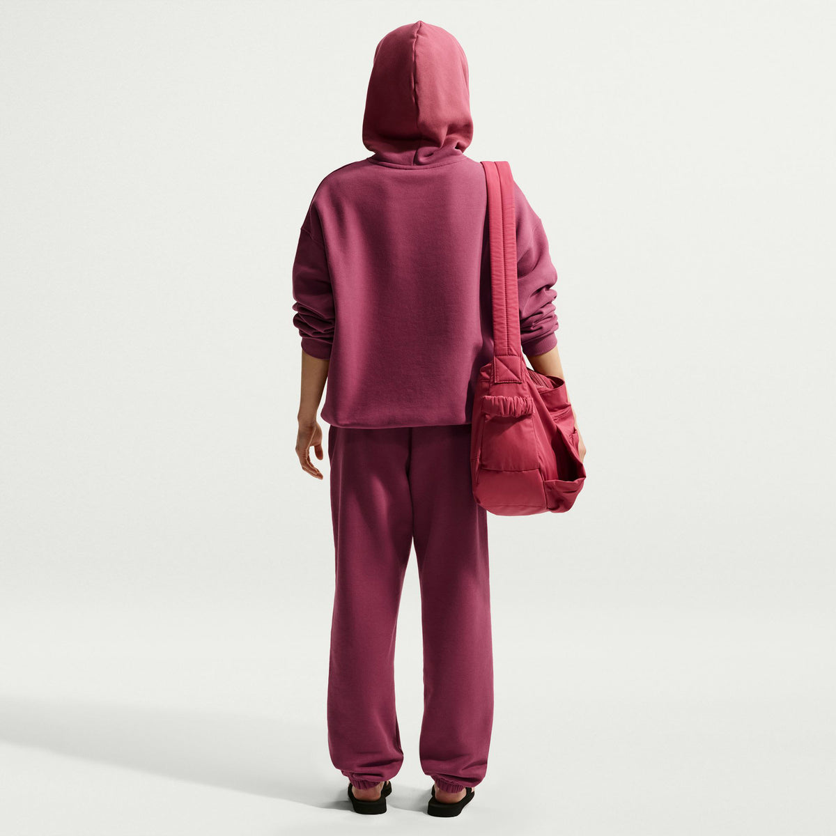 Nike Studio Fleece Medium Weight Kadın Bordo Eşofman Altı