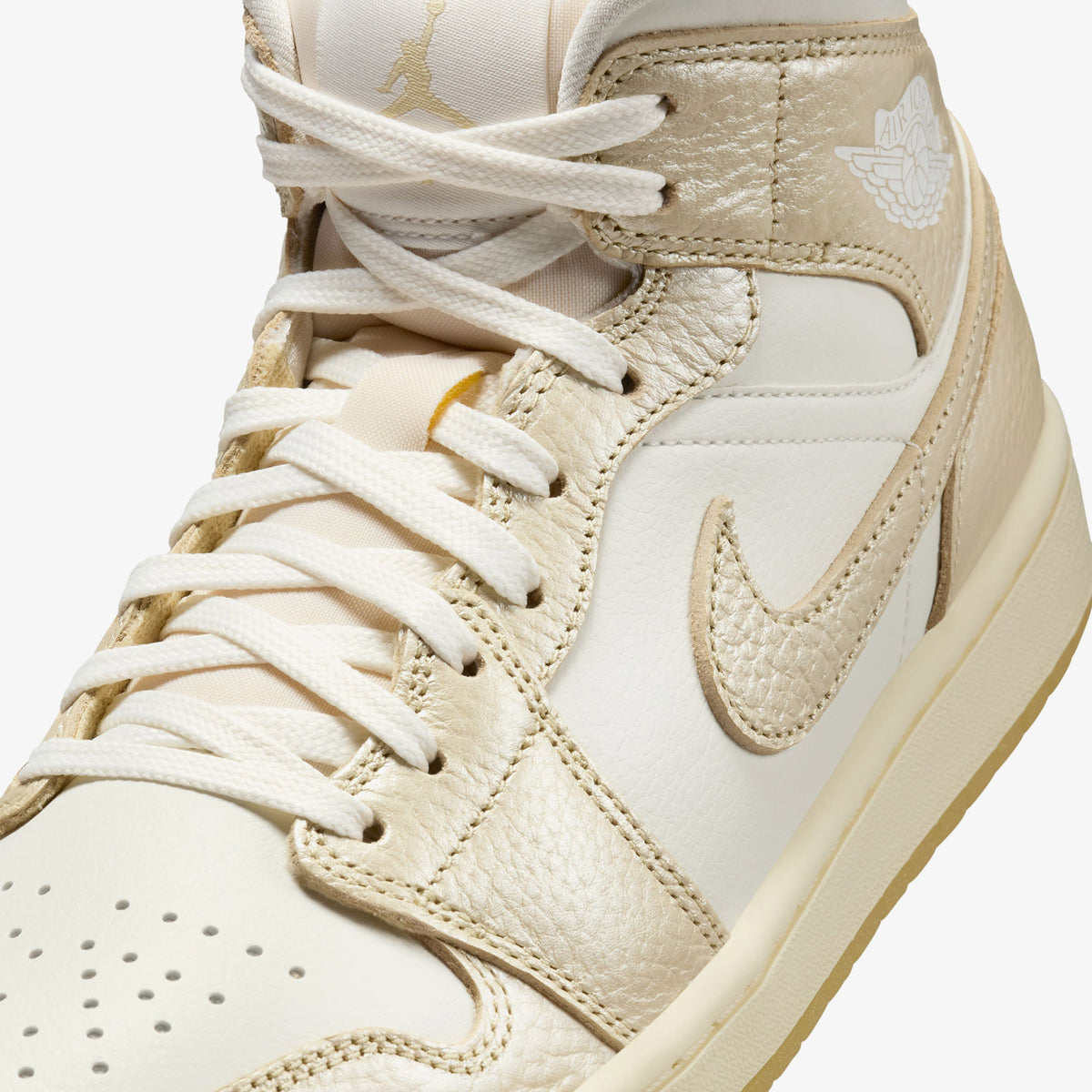 Nike Air Jordan 1 Mid Se 'hoops Gold Pac' Kadın Sarı Spor Ayakkabı