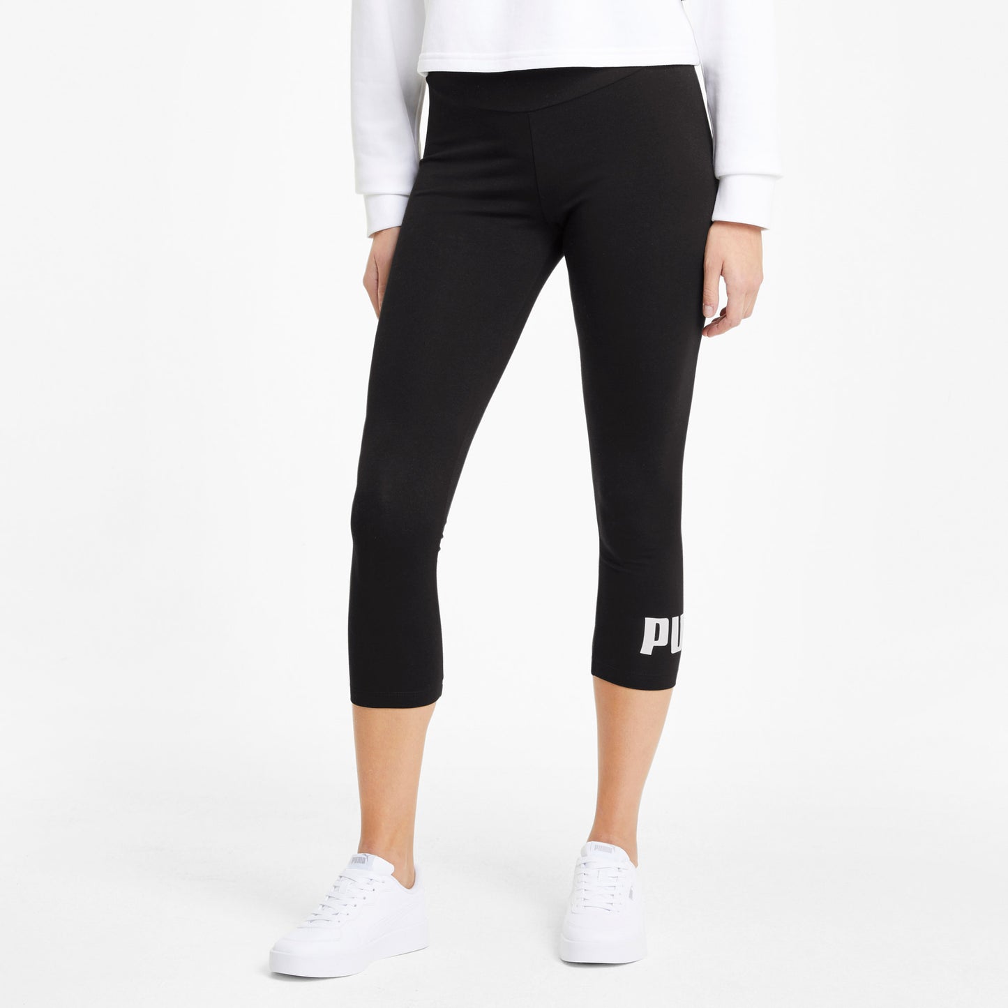 Puma Ess 3/4 Logo Kadın Siyah Tayt