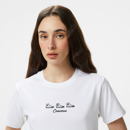 Converse Kadın Beyaz T-shirt